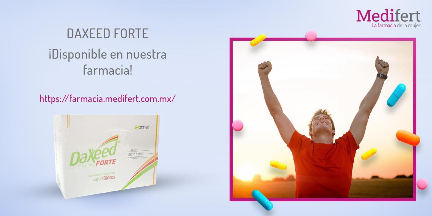 Tenemos a la venta DAXEED FORTE Disponible en https://farmacia.medifert.com.mx/ *Suplemento alimenticio * Este producto no es un medicamento / Farmacia Medifert
