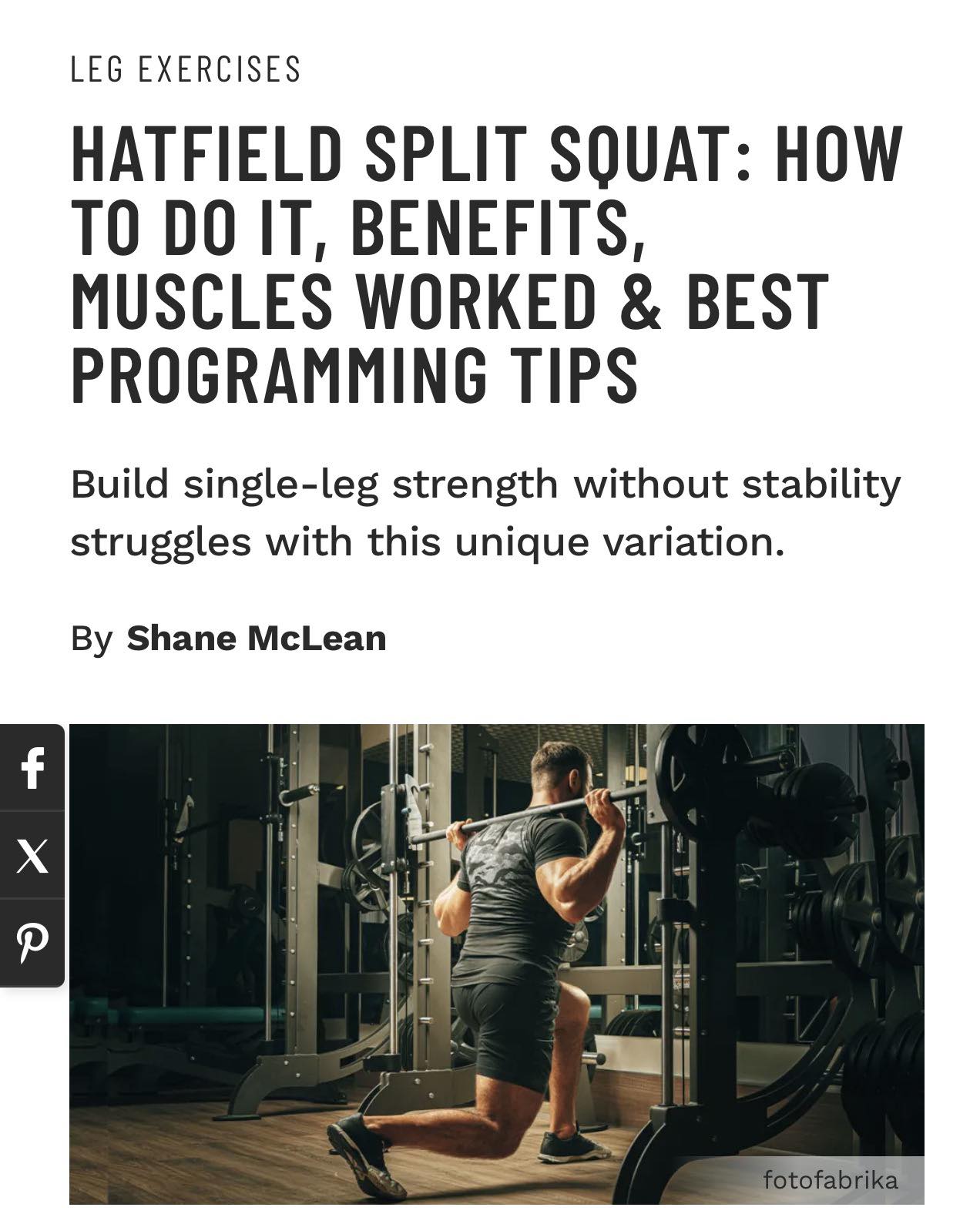 Muscle - HATFIELD SPLIT SQUAT: HOW TO DO IT, BENEFITS, MUSCLES WORKED ...