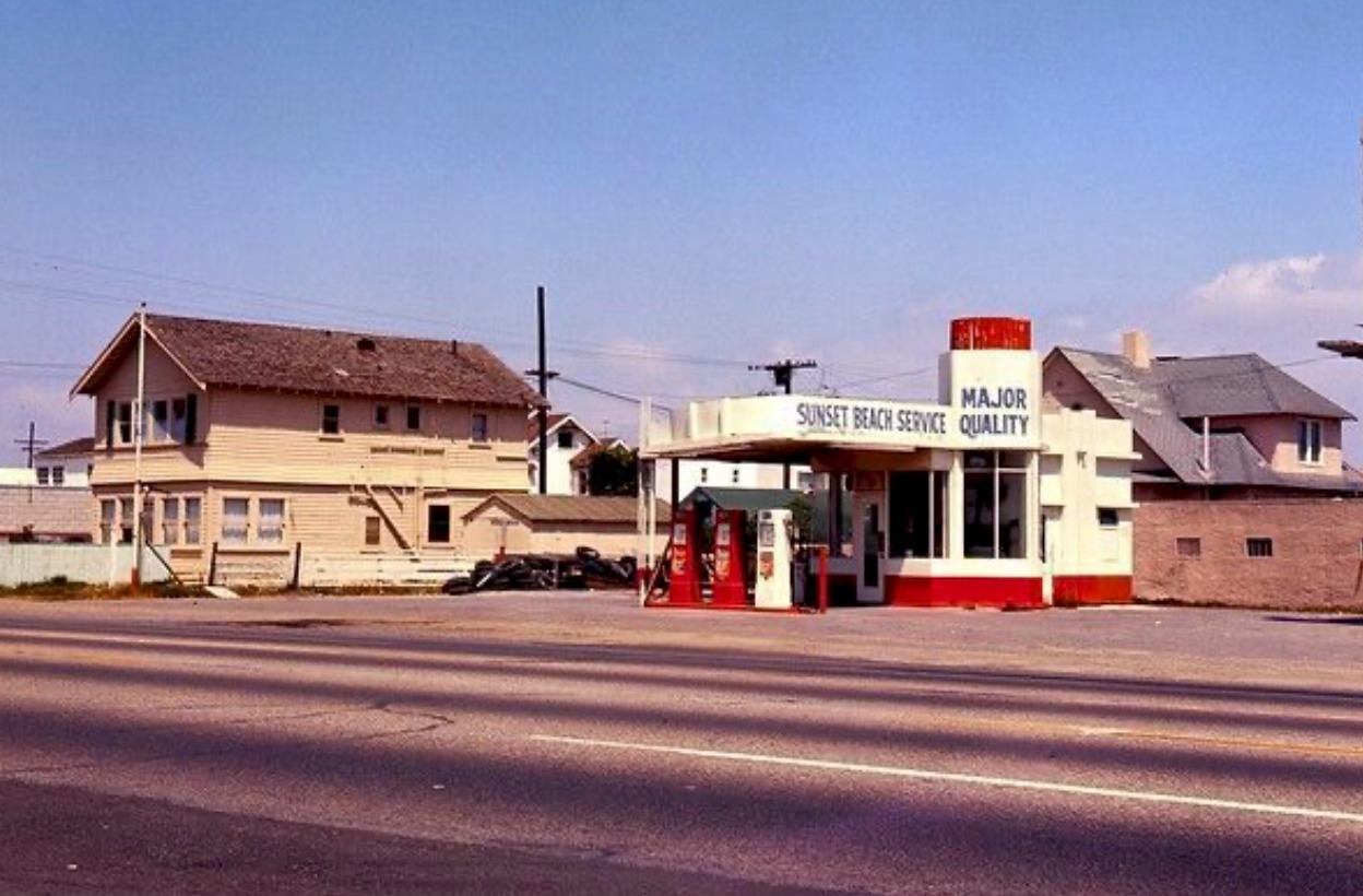 Pacific coast highway in 1966 Huntington Beach, CA