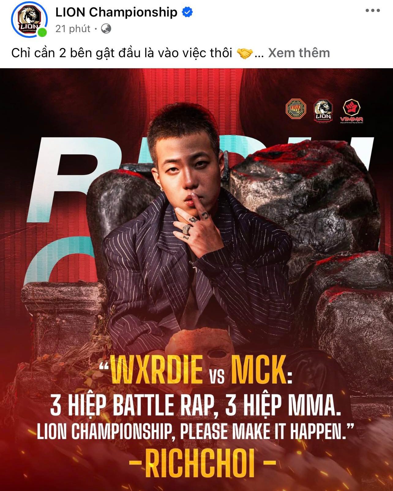 Troll - Bên LION làm hẳn poster luôn ạ. Thôi mong anh em rapper dừng ...