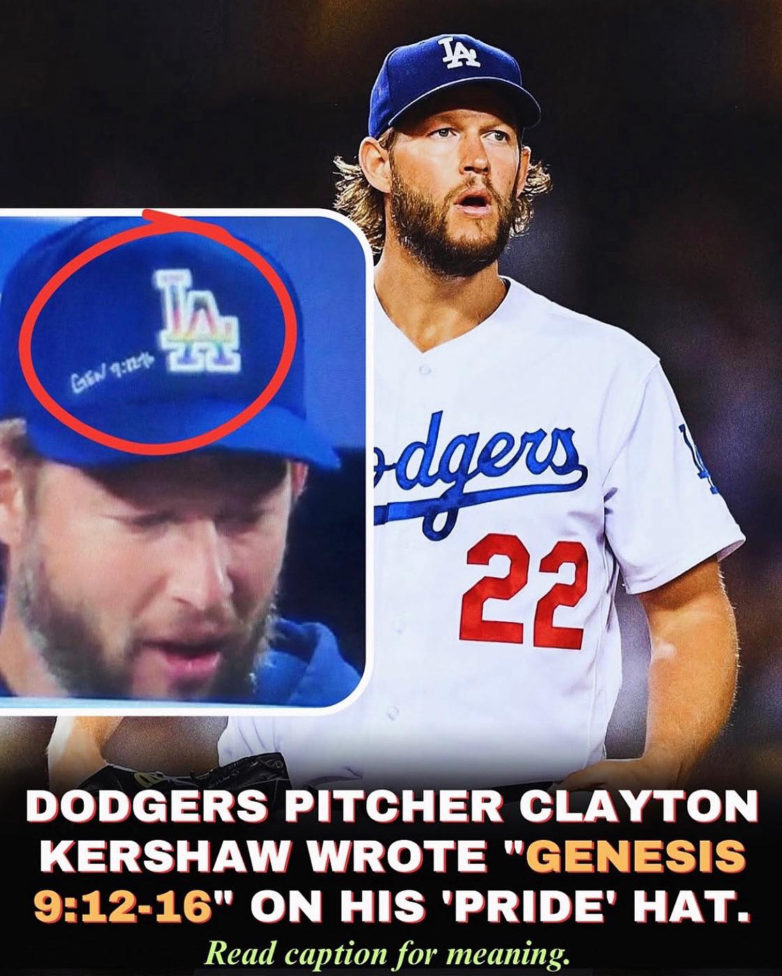 JESUS - Dodgers pitcher Clayton Kershaw wrote 