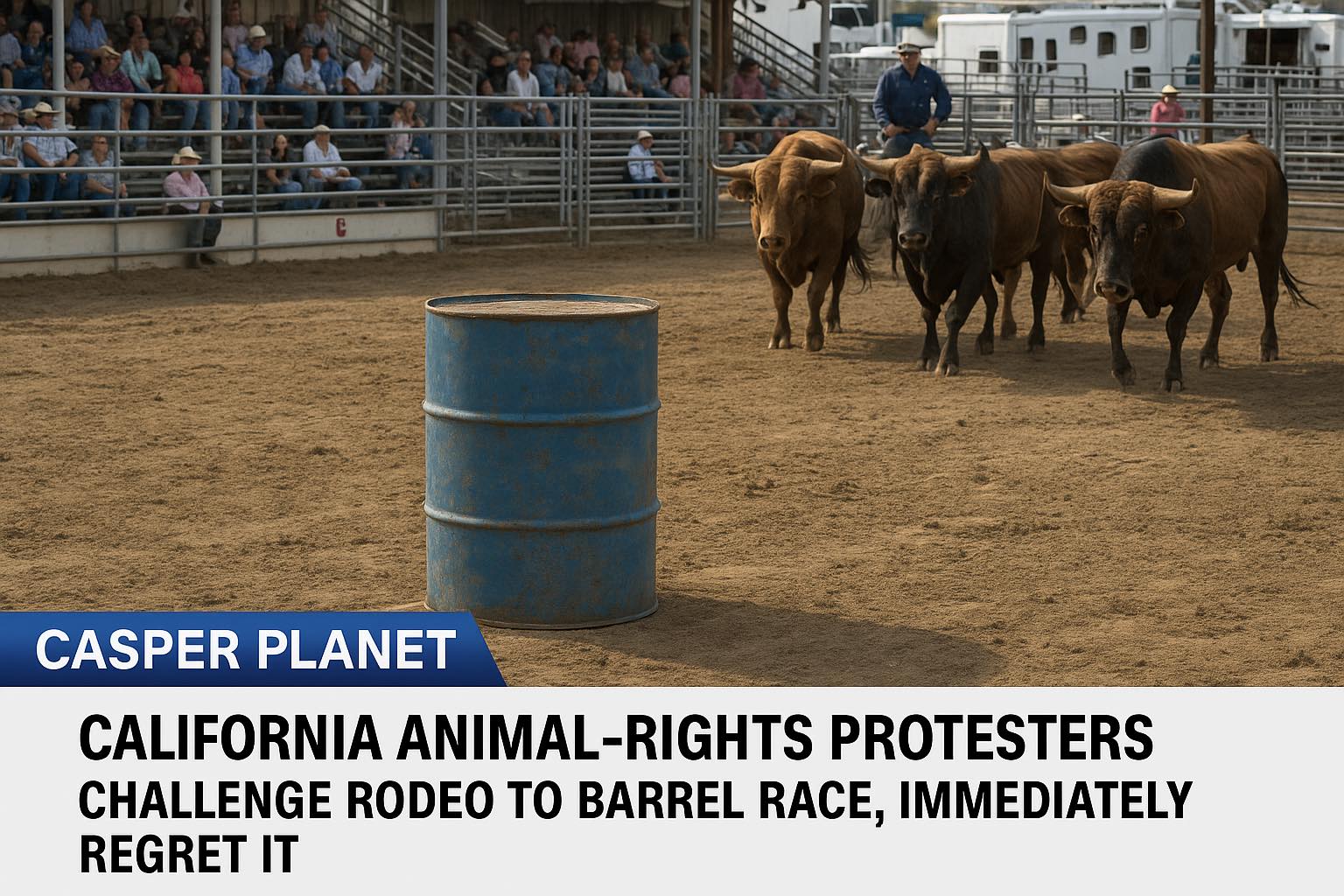 Casper - California Animal-Rights Protesters Challenge Rodeo to Barrel ...