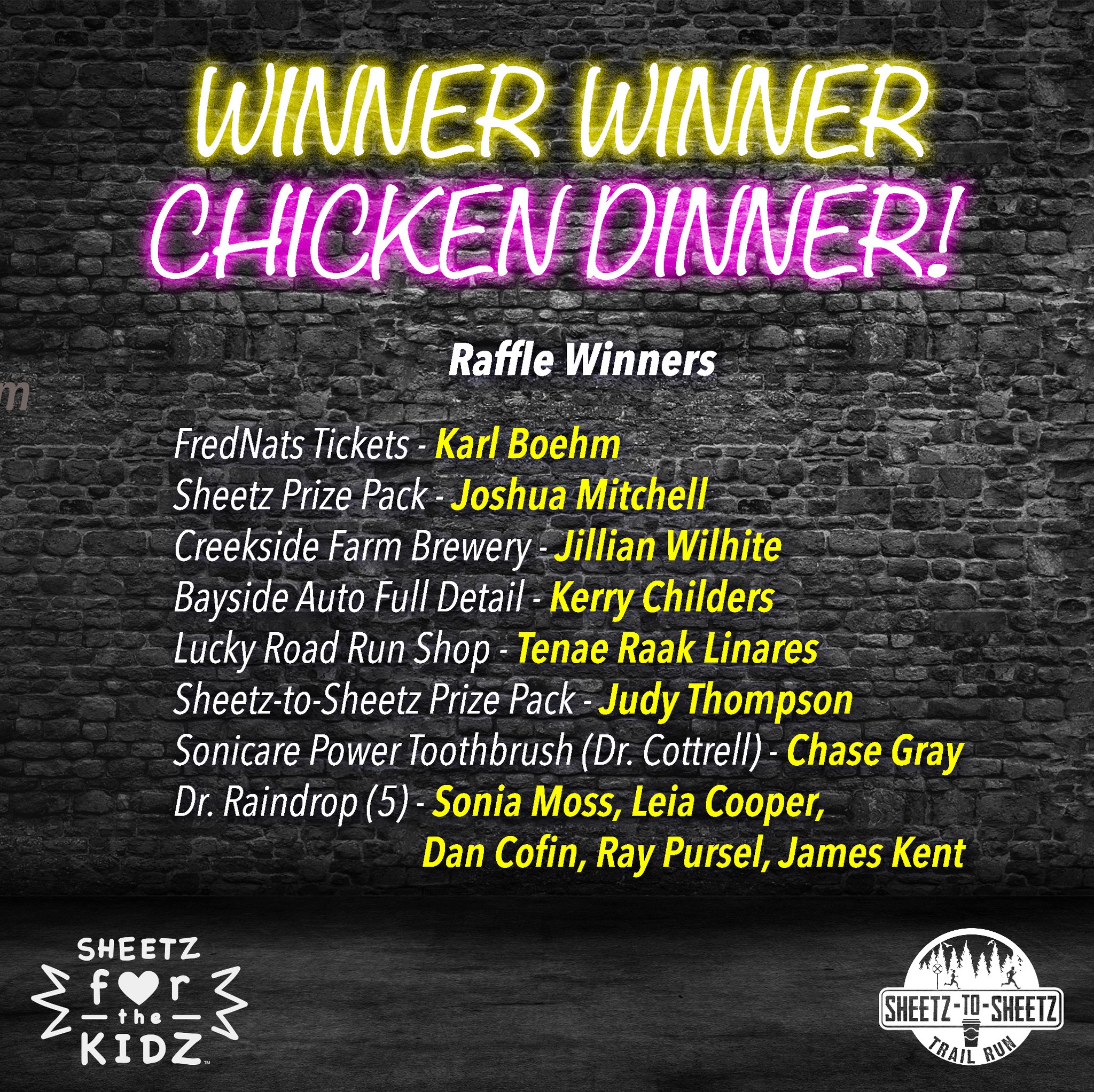 Sheetz-to-Sheetz - Congratulations to our raffle drawing winners! (We ...