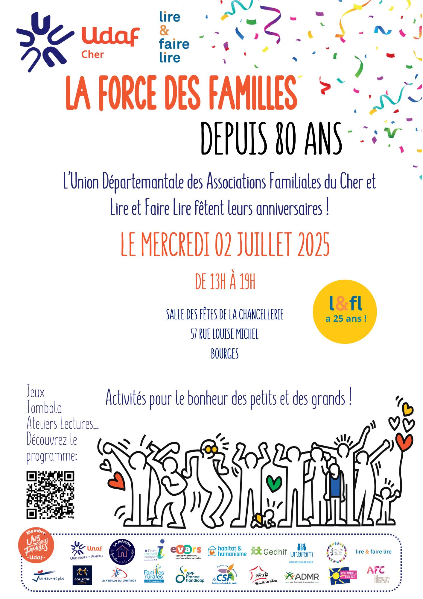 🎉 Événement Anniversaire : 80 ans de l'UDAF du Cher & 25 ans de Lire et ...