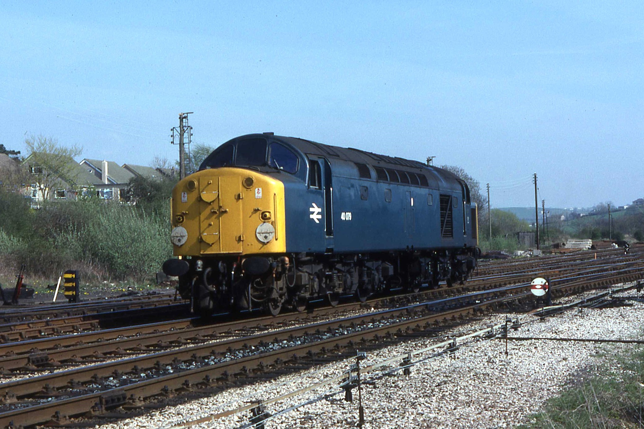 Transport - A light engine move. 40079 Carnforth 1982 (c) Copyright ...