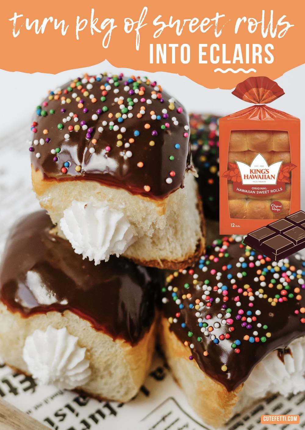 Cutefetti - HAWAIIAN ROLL ECLAIRS 🌺🍫 | Facebook