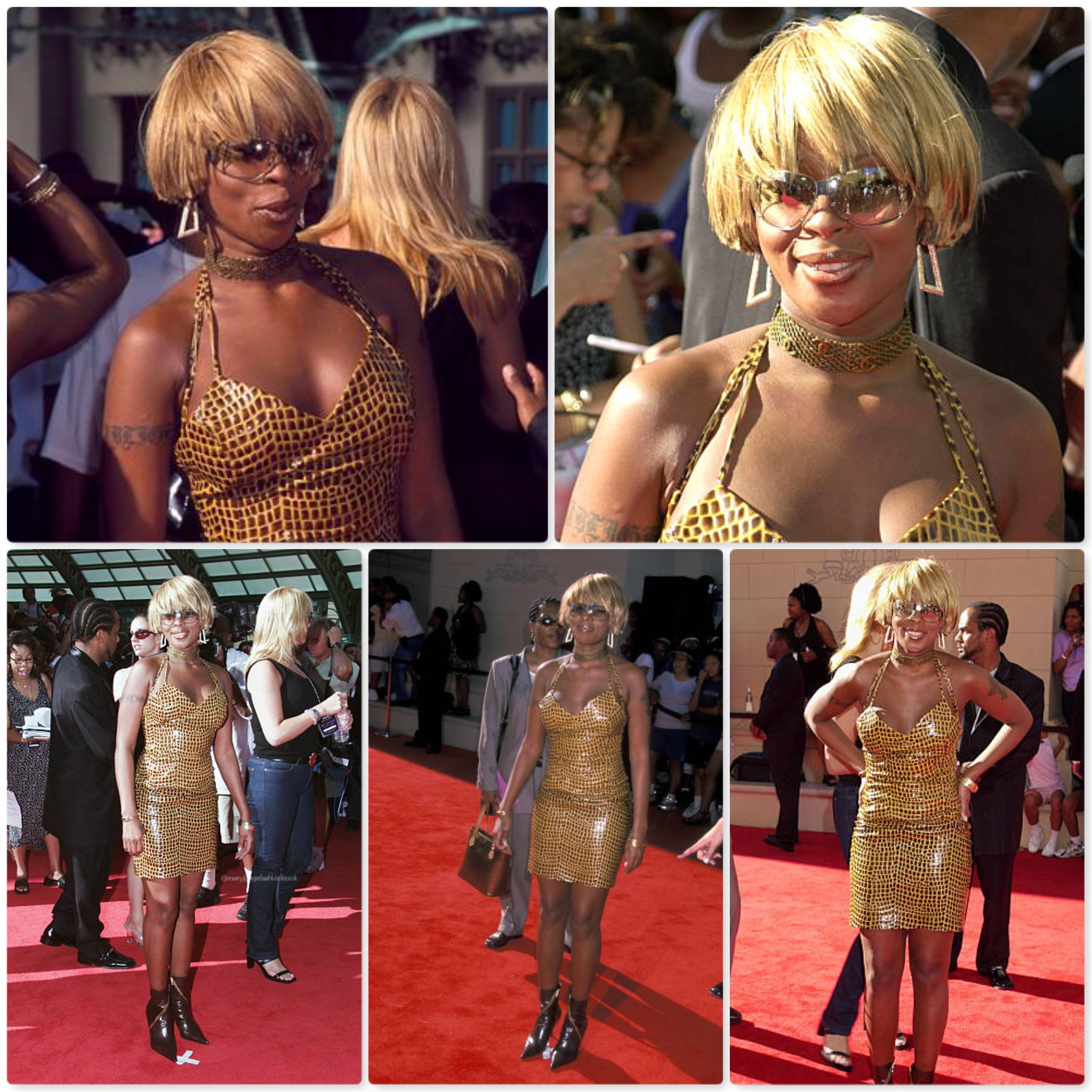 mary j blige gold dress Gold, gloss, and confidence no extras needed ✨🕶️ 📅 J. Arrival The 1st Annual BET Awards GShopping