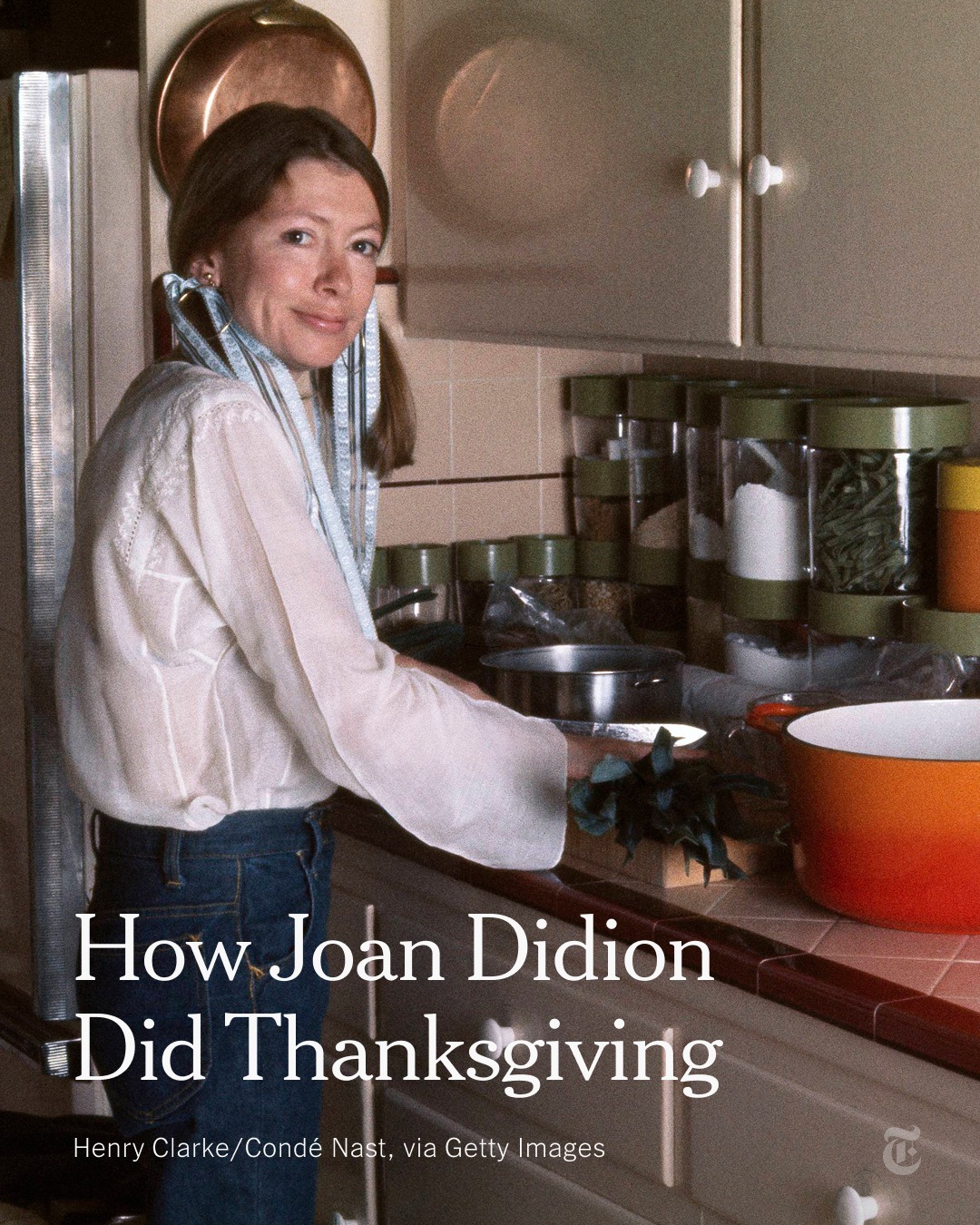 NYT Cooking - Joan Didion hosted Thanksgiving buffets for... | Facebook