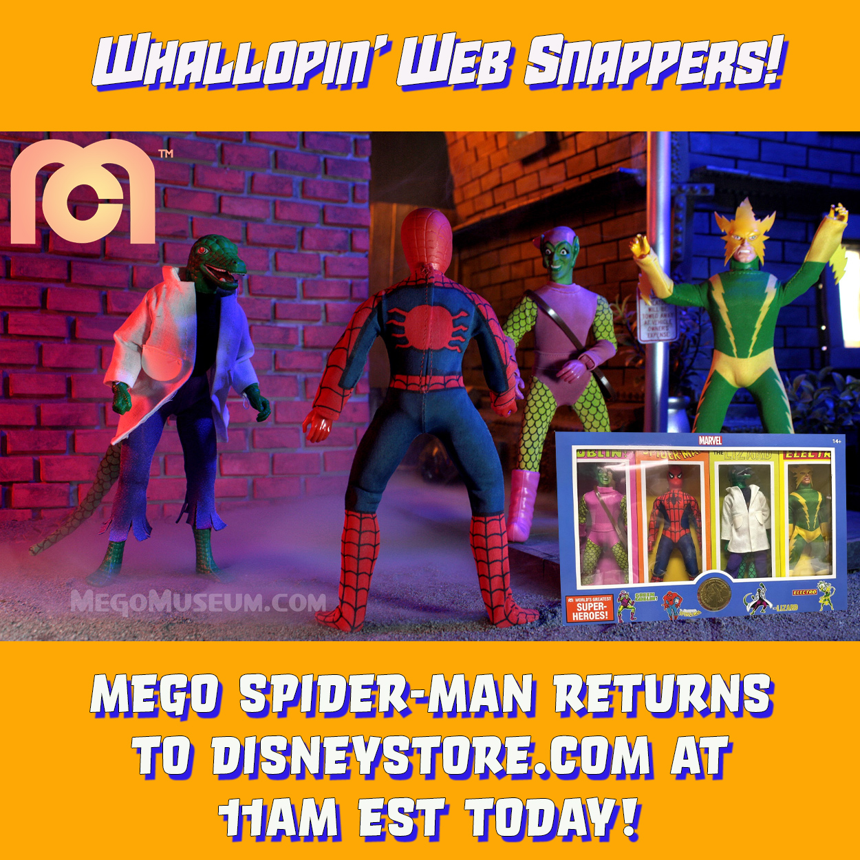 Marvel Mego figures return with Spider-Man 4 pack