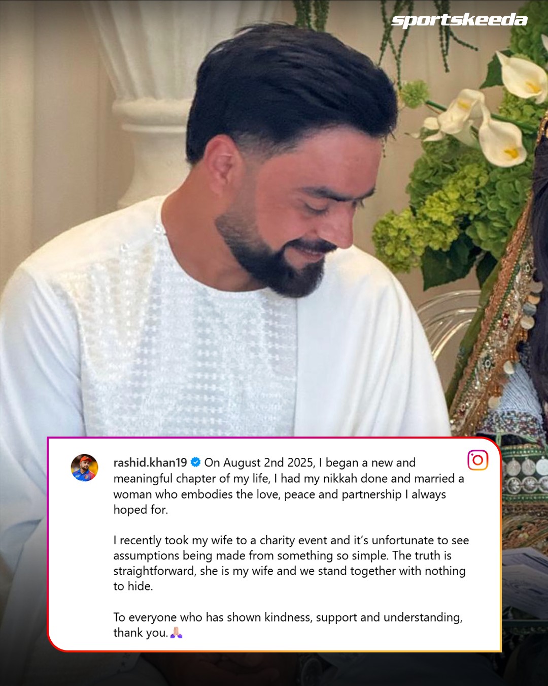 Sportskeeda - Rashid Khan responds to the rumours about his personal ...