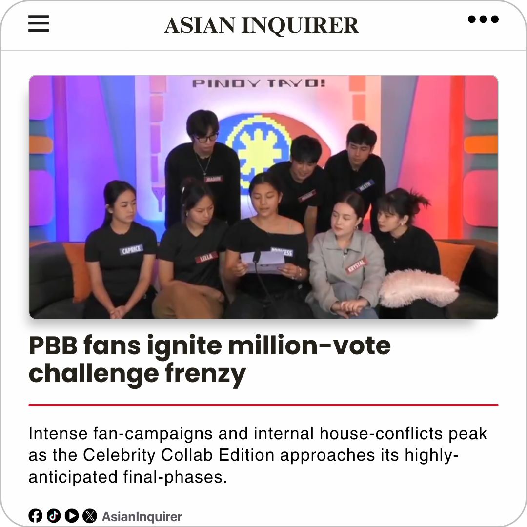 Asian Inquirer - PBB COLLAB 2.0 FANS DRIVE ONE MILLION... | Facebook