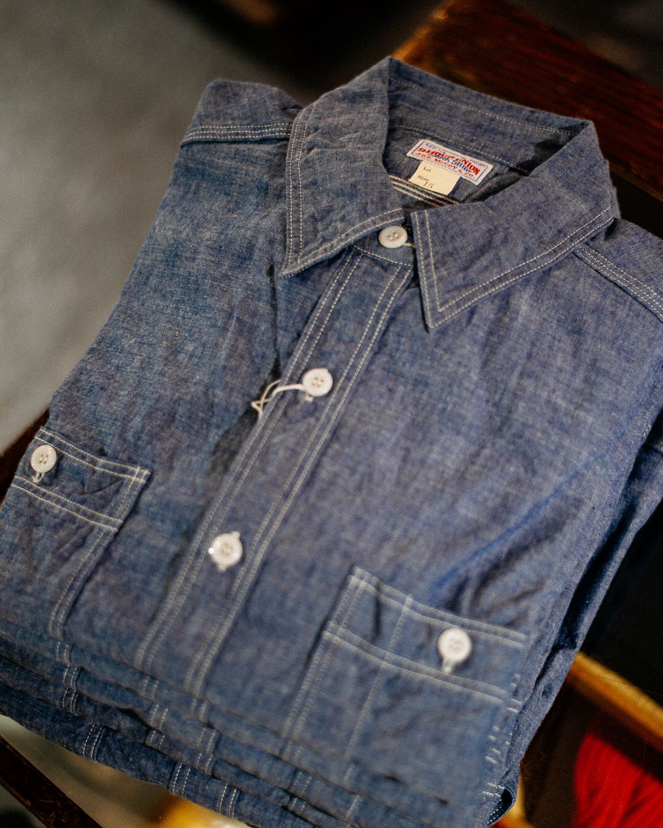 JOE MCCOY 8HU CHAMBRAY SERVICEMAN SHIRT The 8-Hour Union 