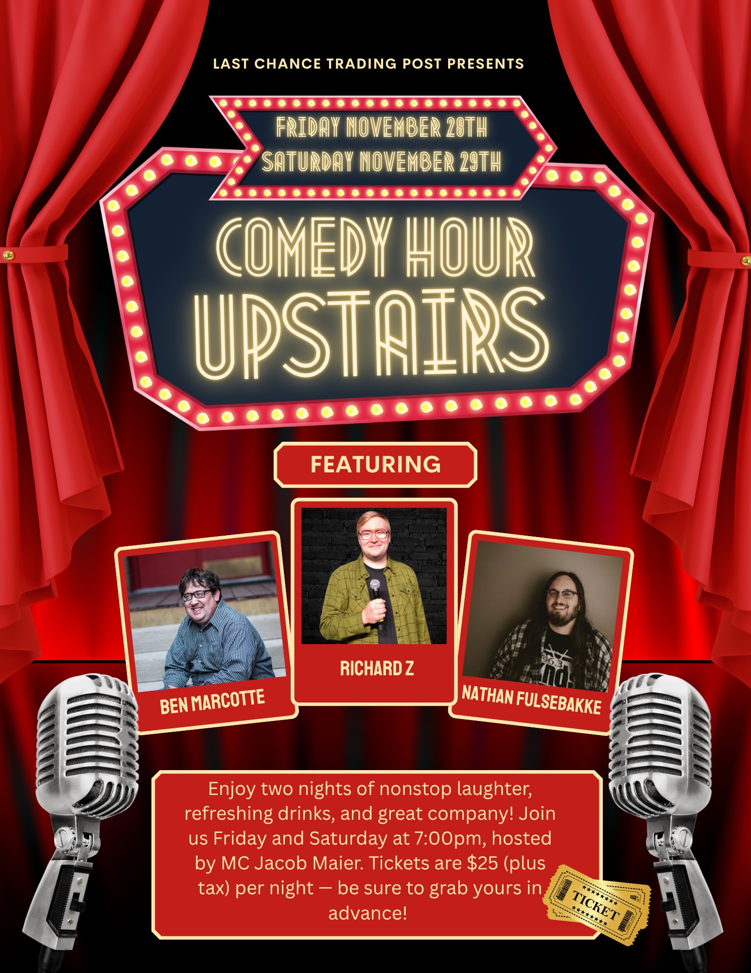 Last - 🎤😂 Comedy Hour is back at Last Chance Trading Post! Get ready ...