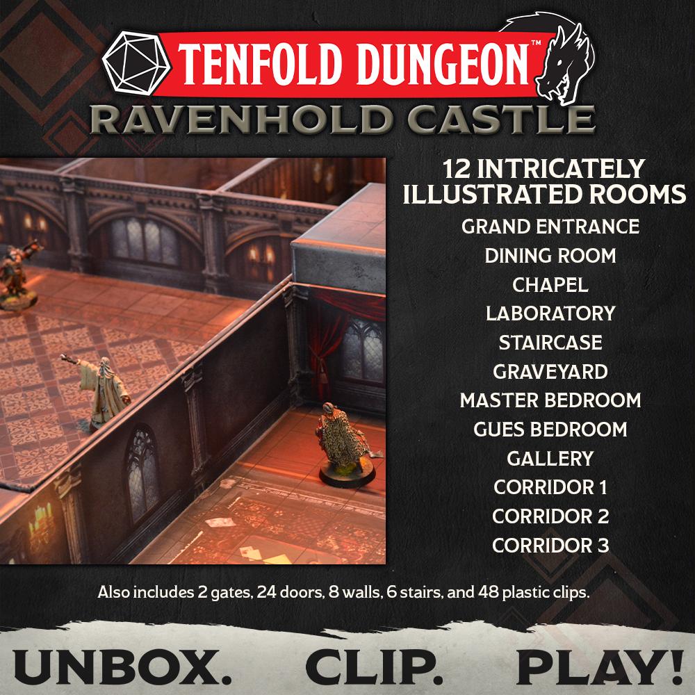 Tenfold Dungeon - Starship Vengeance - Jeu De Rôle Modulaire - Terrain Avec Pièces, Portes, Escaliers - Gale Force Nine
