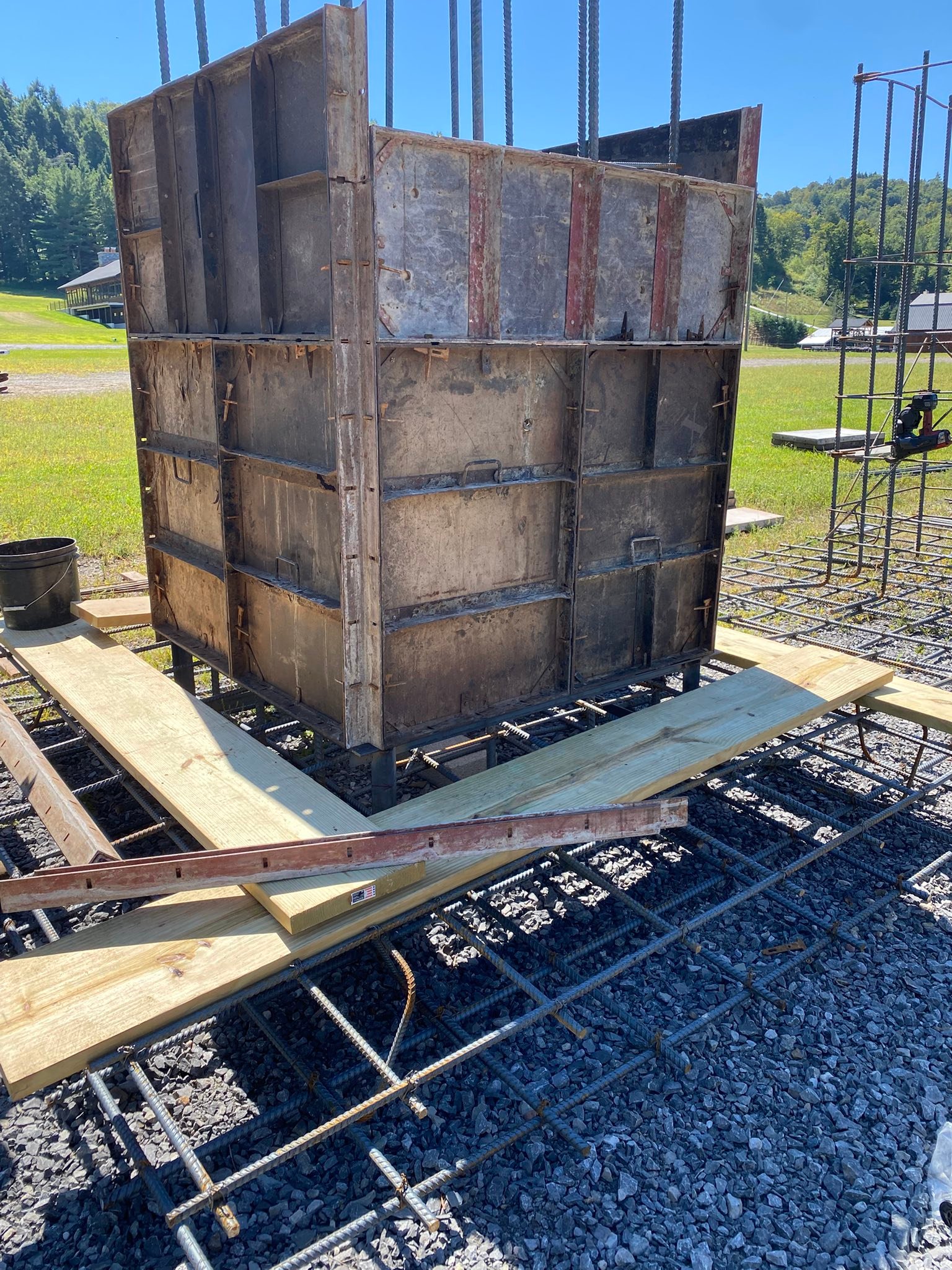 Woods - Concrete forms for new towers are ready to be positioned on the ...