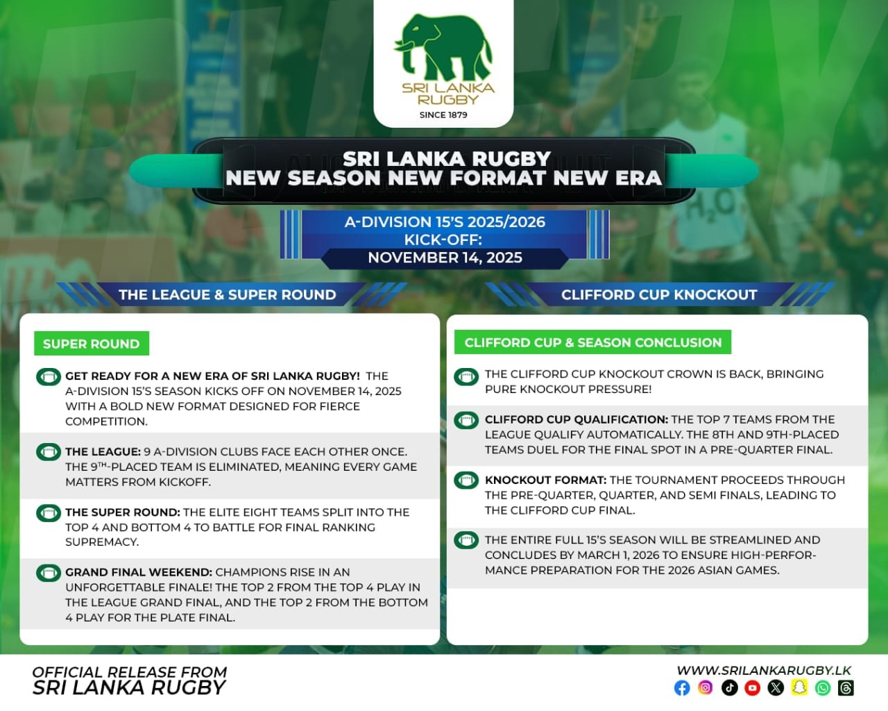 Sri Lanka Rugby - A NEW ERA of Sri Lanka Rugby is here! 🏉... | Facebook