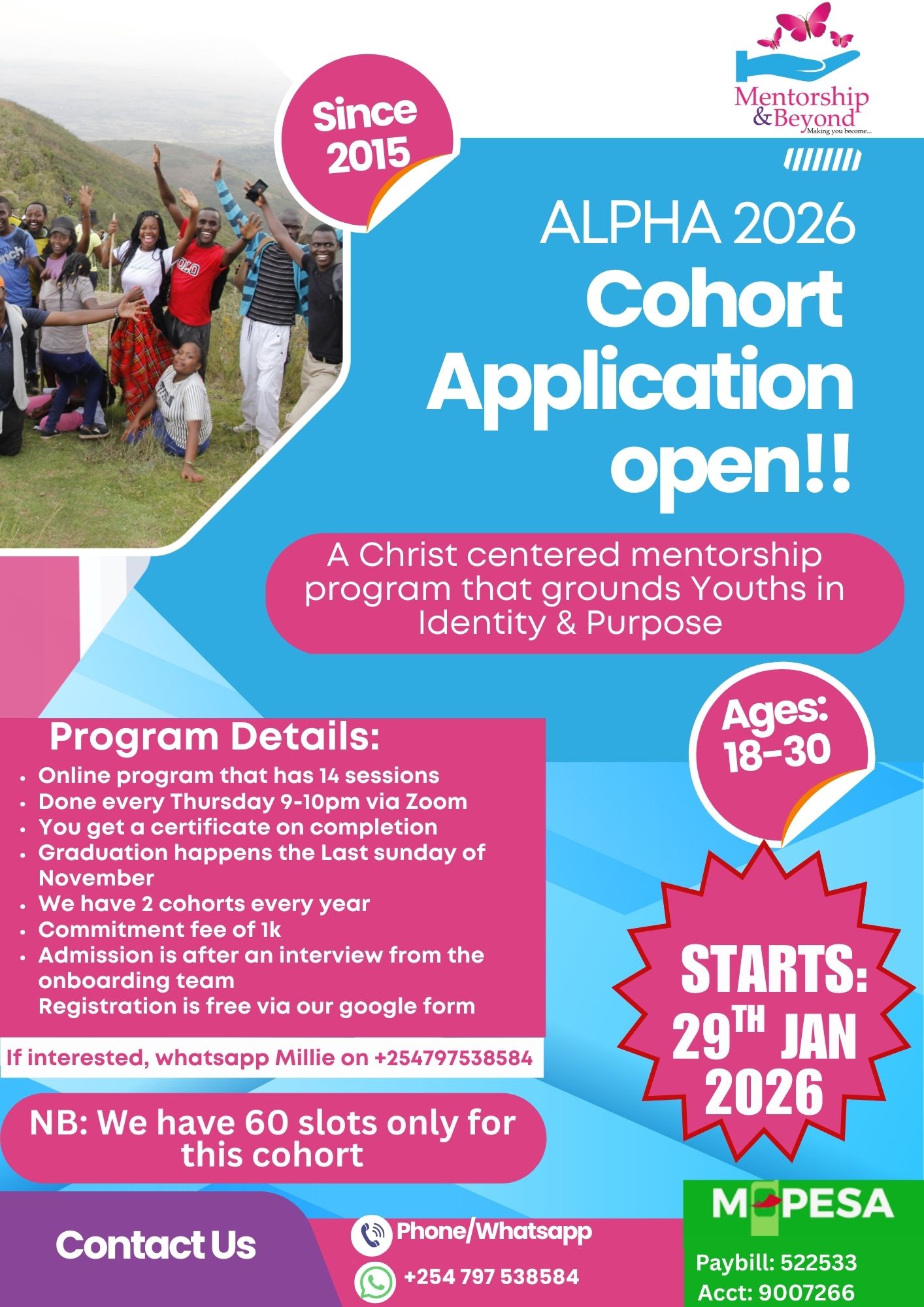 Mentorship - 2026 ALPHA COHORT intake is open... Just click on this ...