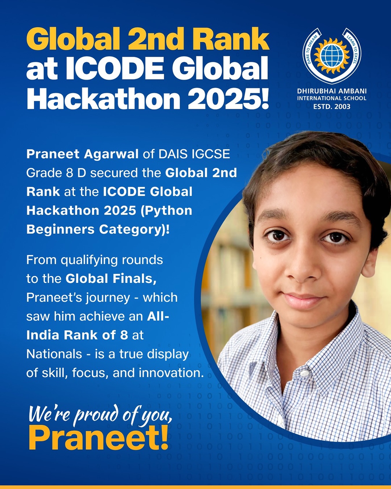 🌟 Ranked No. 1 in... - Dhirubhai Ambani International School | Facebook