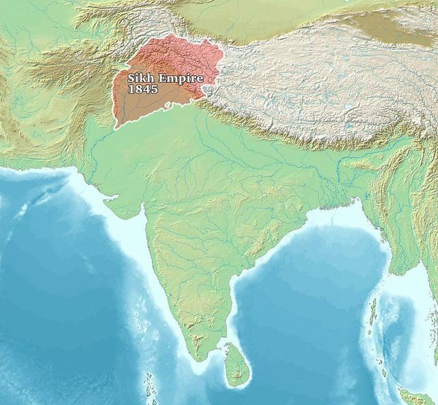 Eurasian - 🗺️ The Sikh Empire in 1845 At its height in 1845, under the ...