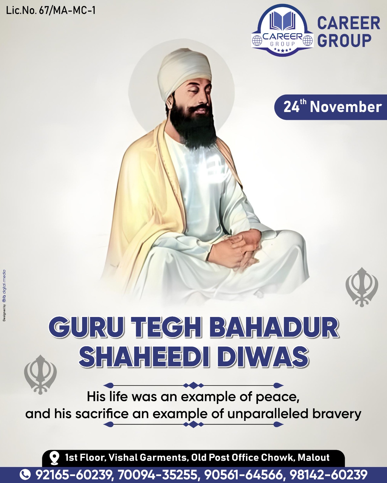 Career - CAREER GROUP 24th November – Guru Tegh Bahadur Shaheedi Diwas ...