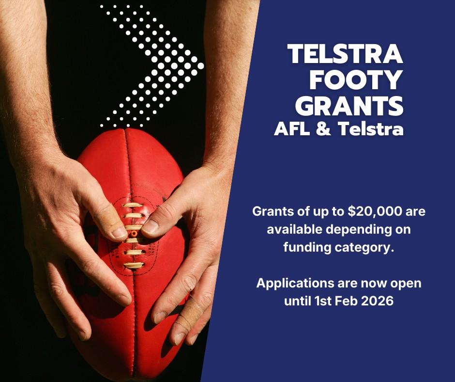 Sport - 🏉 Round 1 of the 2026 Telstra Footy Grants is now open 🏉 ...