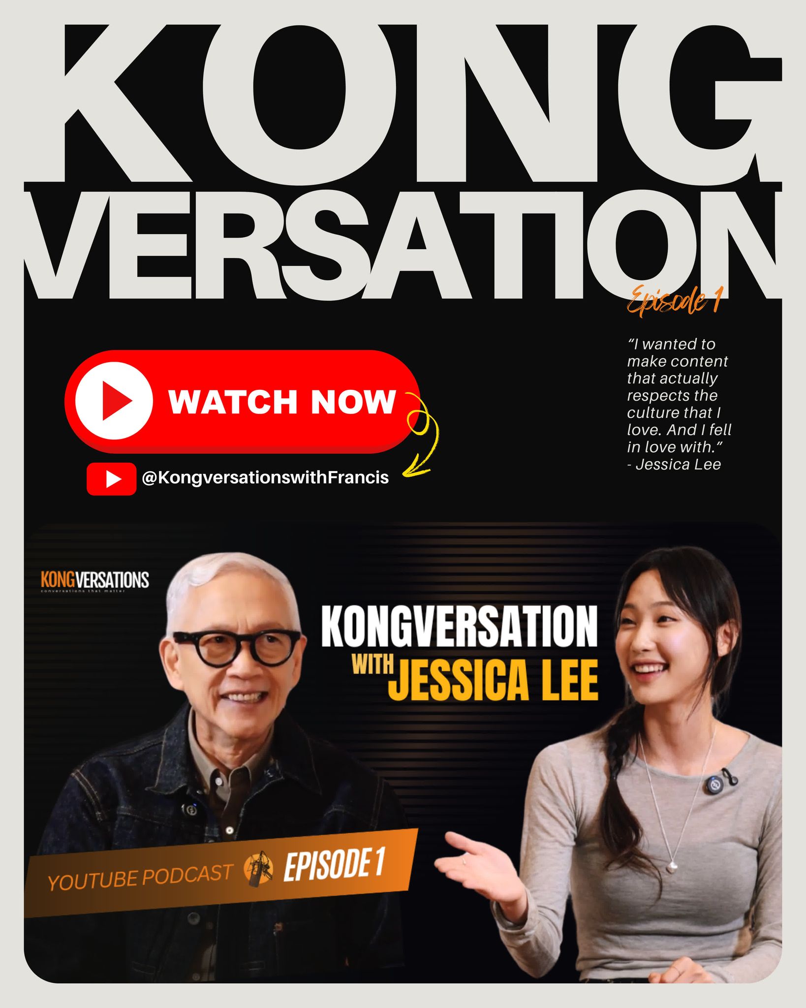 Francis Kong - 𝗪𝗔𝗧𝗖𝗛: 𝗞𝗼𝗻𝗴𝘃𝗲𝗿𝘀𝗮𝘁𝗶𝗼𝗻 𝘄𝗶𝘁𝗵 𝗝𝗲𝘀𝘀𝗶𝗰𝗮 𝗟𝗲𝗲 The... | Facebook