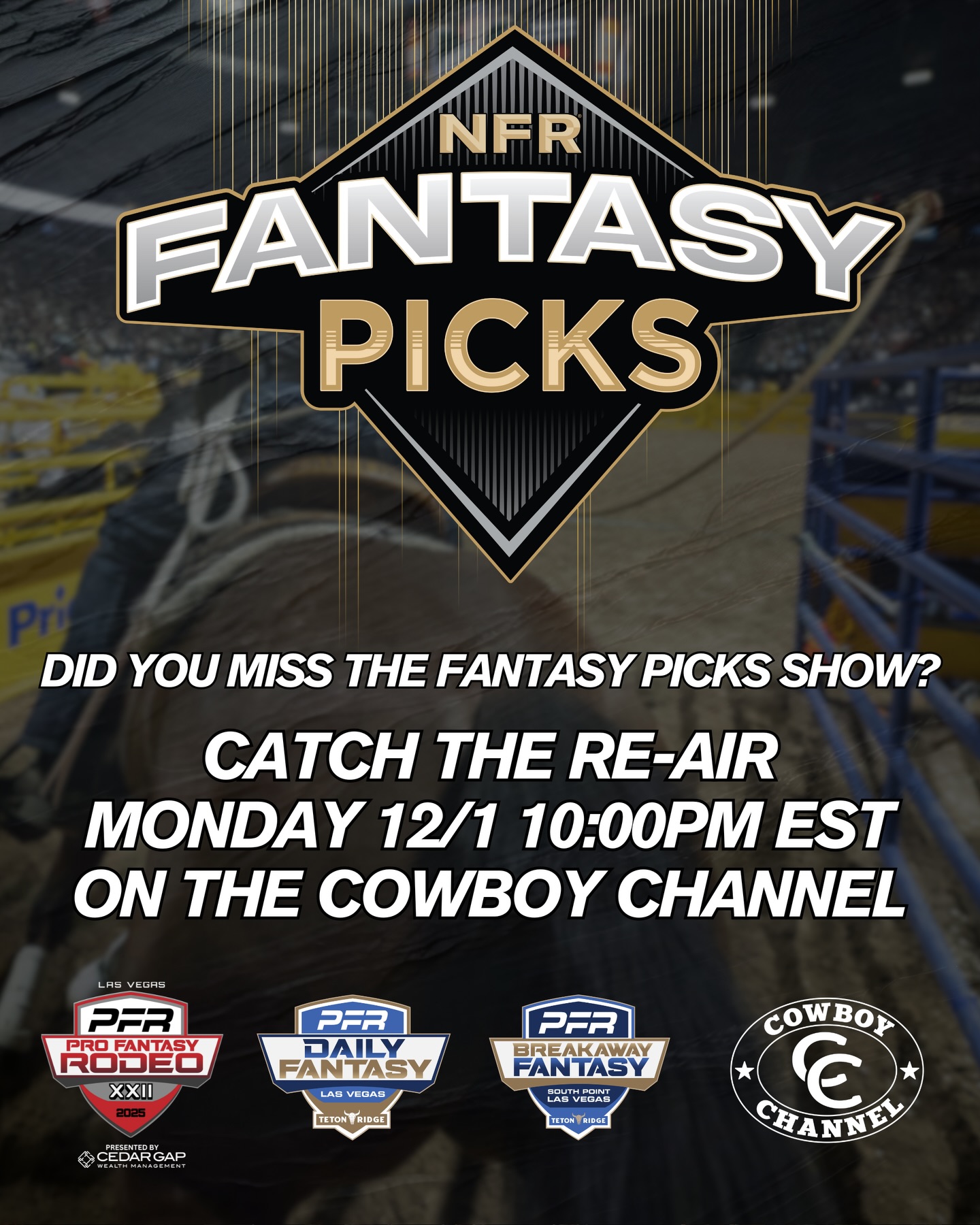 Did you miss the NFR Fantasy Picks... - Pro Fantasy Rodeo | Facebook