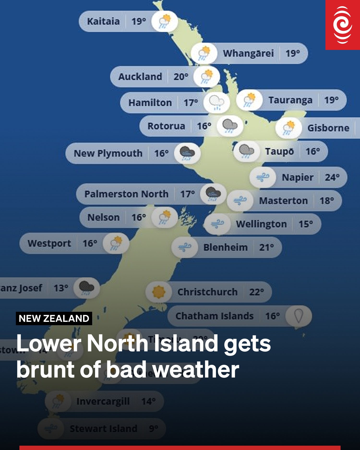 RNZ - #LATEST | MetService is predicting several heavy rain and strong ...