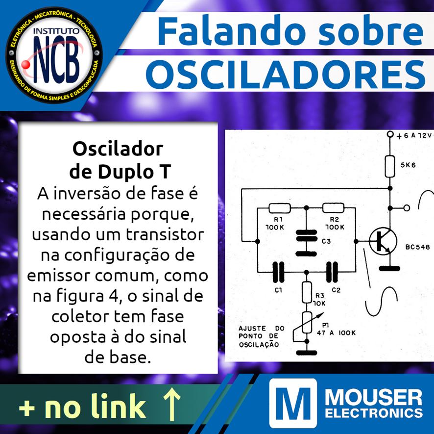 Instituto Newton C. Braga - Curso de Osciladores – oscilador de Duplo T ...