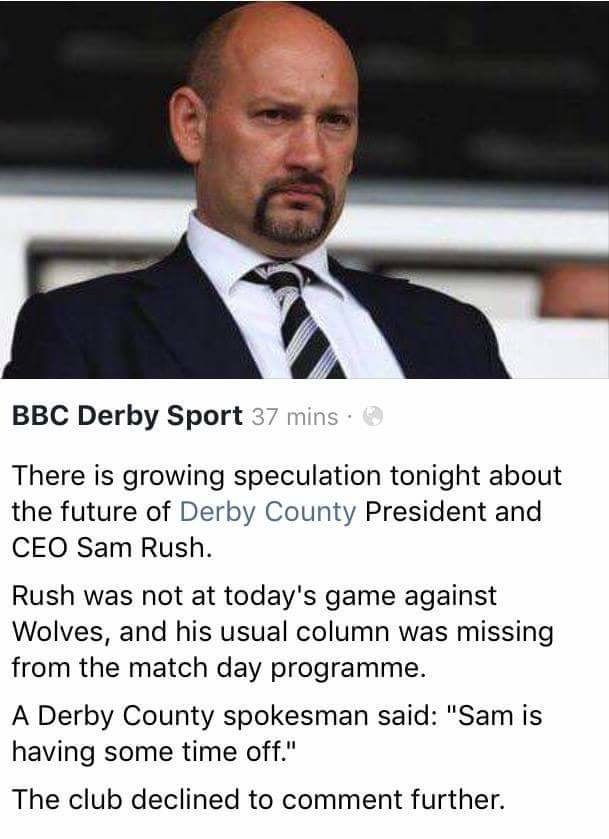 อาจเป็นอีกข่าวที่หน... - Derby County Supporters Club Thailand | Facebook
