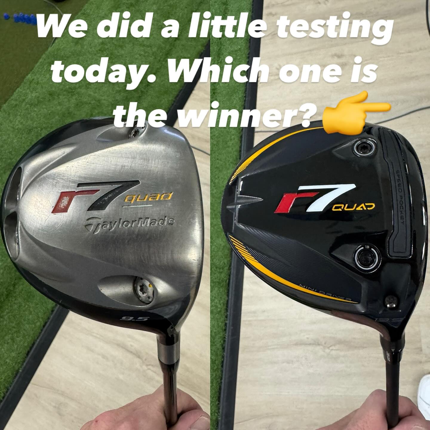 Tested the OG r7 with original speeder shaft at 44.75” vs new r7 