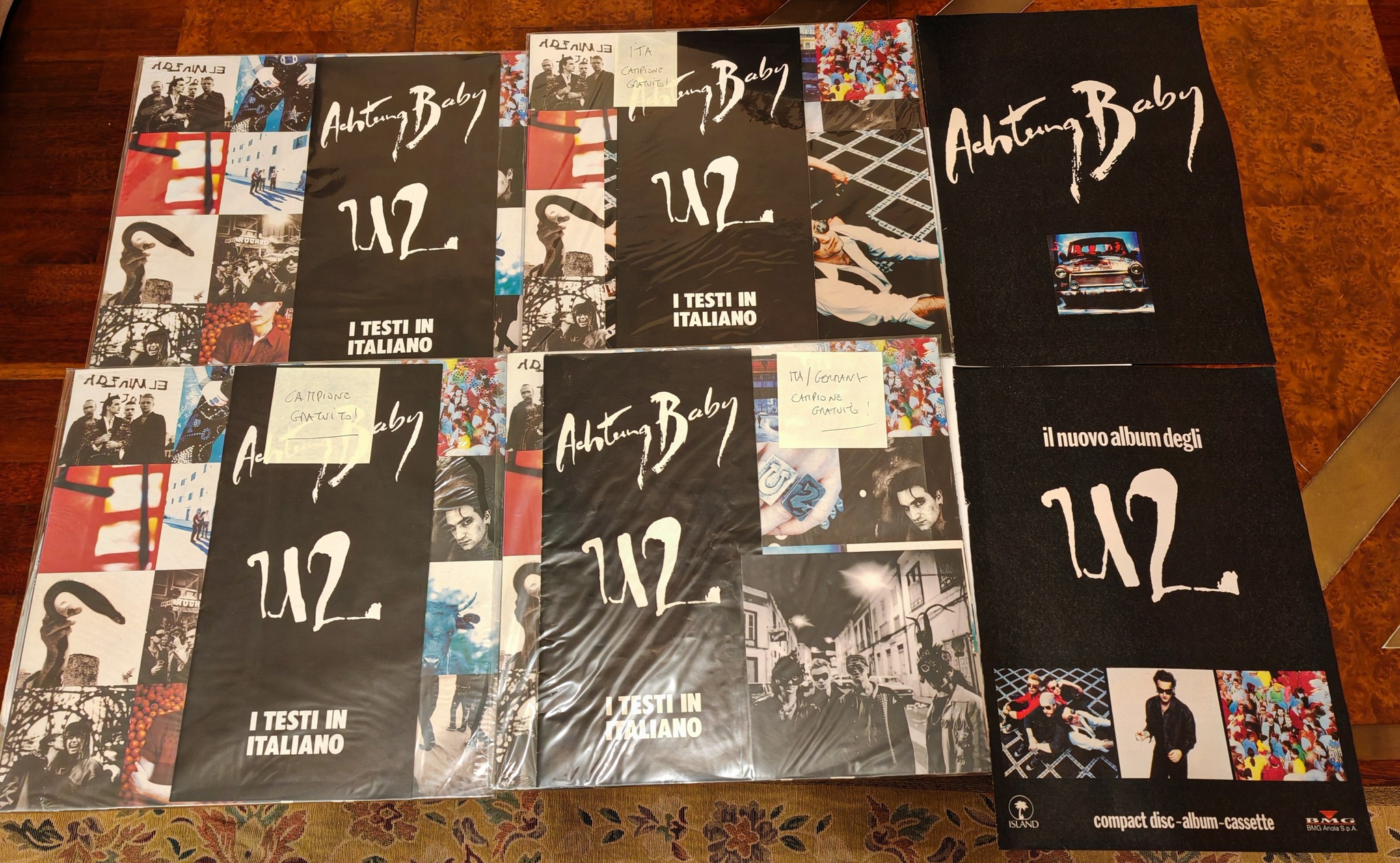U2 Achtung Baby Italian connection! 3 LP