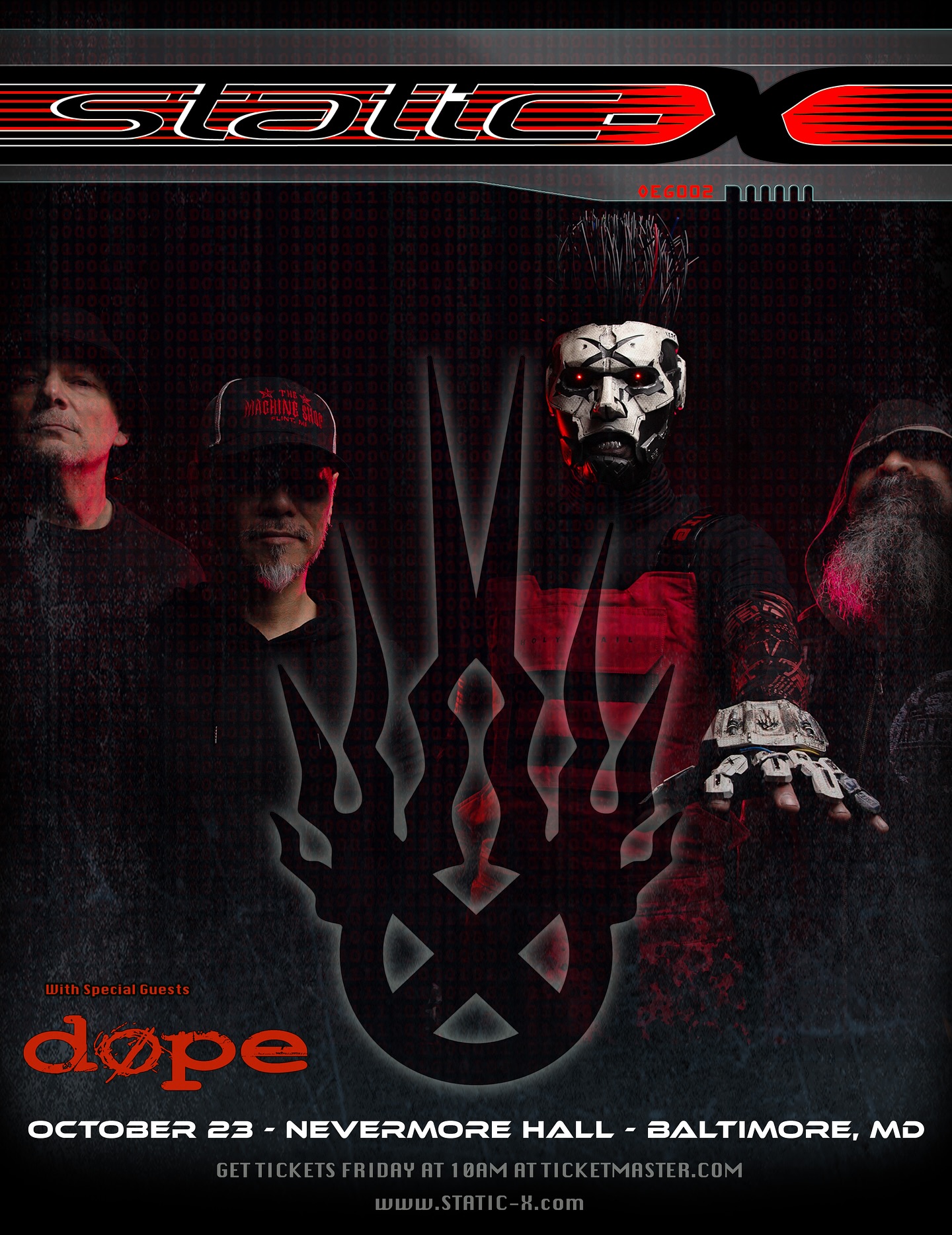 BALTIMORE, MARYLAND!!! Static-X with special guests + DOPE +