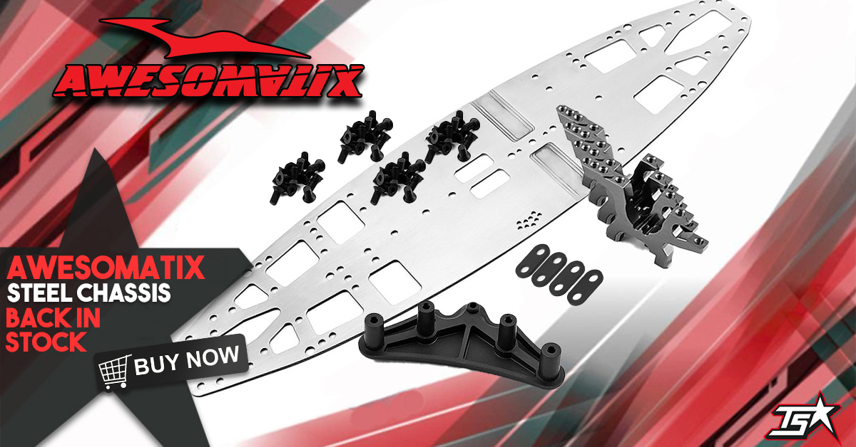 Awesomatix A800R用1.5mmアルミシャーシ+ビスセット 3 💥BACK IN STOCK💥 The great performing steel chassis for the