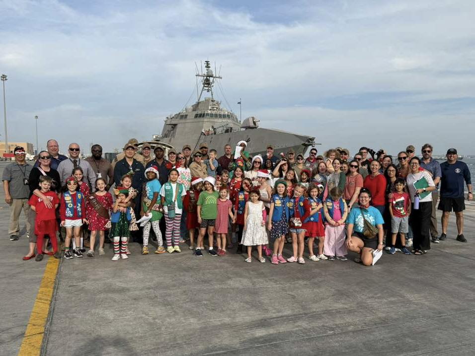 Commander, - Today we were honored to welcome the Girl Scouts and their ...
