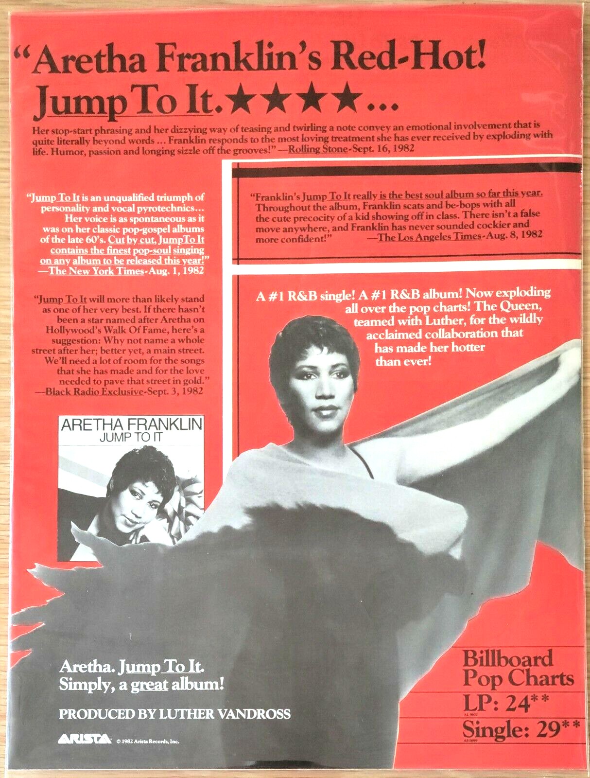 ARETHA FRANKLIN - JUMP TO IT Released in 1982