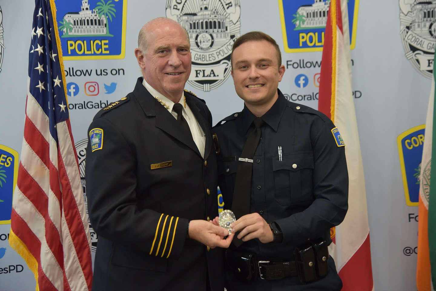 Today, we proudly welcomed Officers Michael Hernandez, Michael