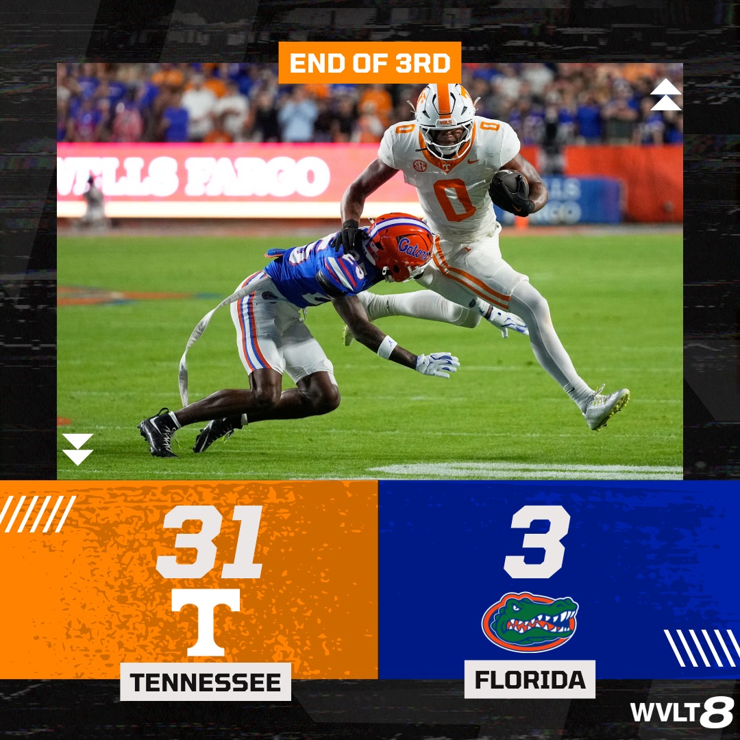 WVLT - Tennessee maintains a large lead over Florida going into the ...