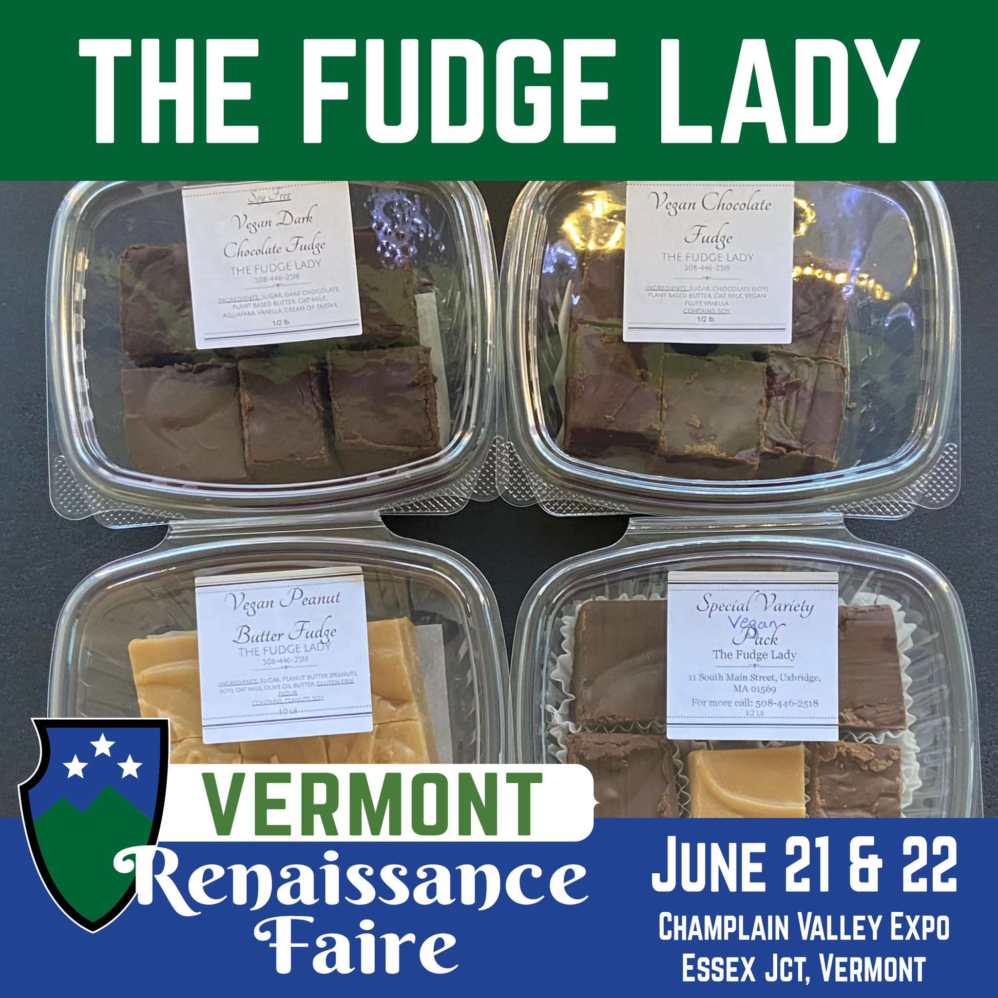 🍫👑 The Fudge Lady returns to... - Vermont Renaissance Faire | Facebook