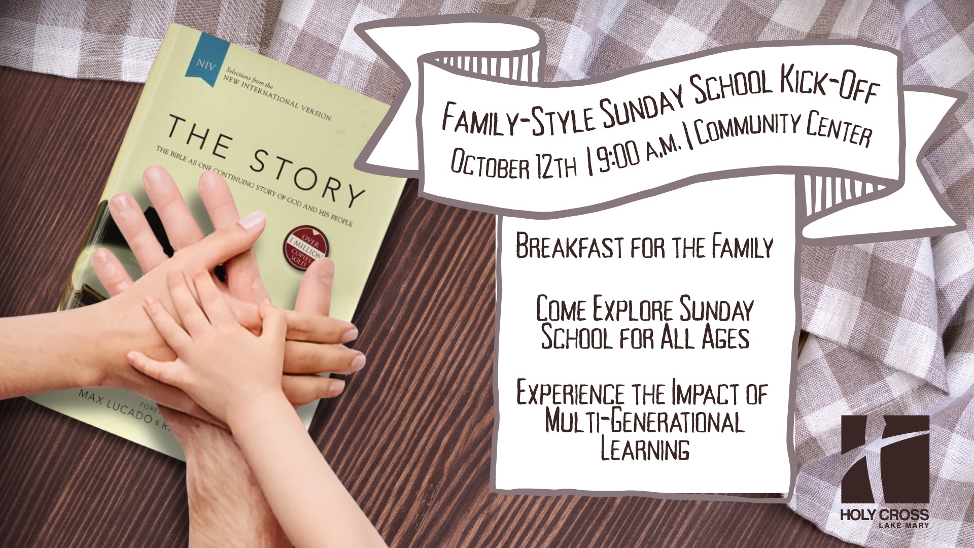 Holy - You're Invited: Family Style Sunday School Kick-off Breakfast ...
