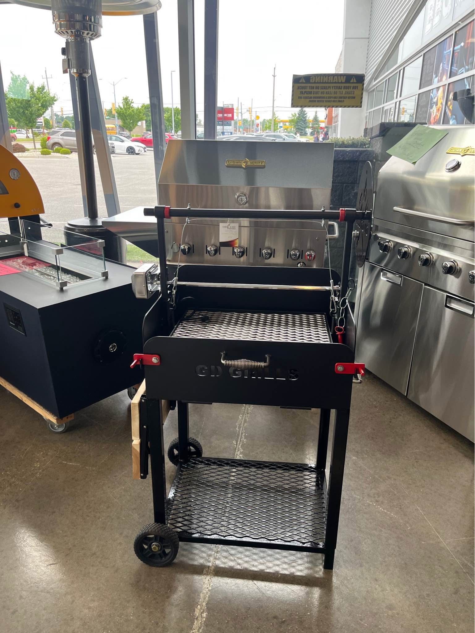 GD Grills Rotisserie BBQ Grill w/ Side Tables - Barbecues, Grills ...
