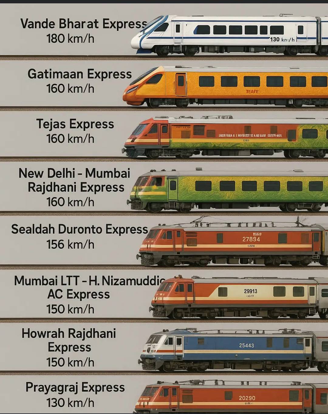 V - Indian Railways Top Highest Speed Achieved by Trains in India ...