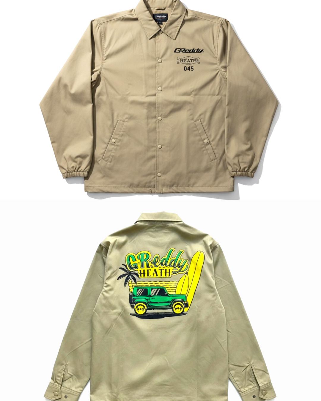 GReddy HEATH コラボ コーチジャケット ベージュ Sサイズ　新品 GReddy HEATH コラボ コーチジャケット ベージュ Sサイズ 新品 HEATH