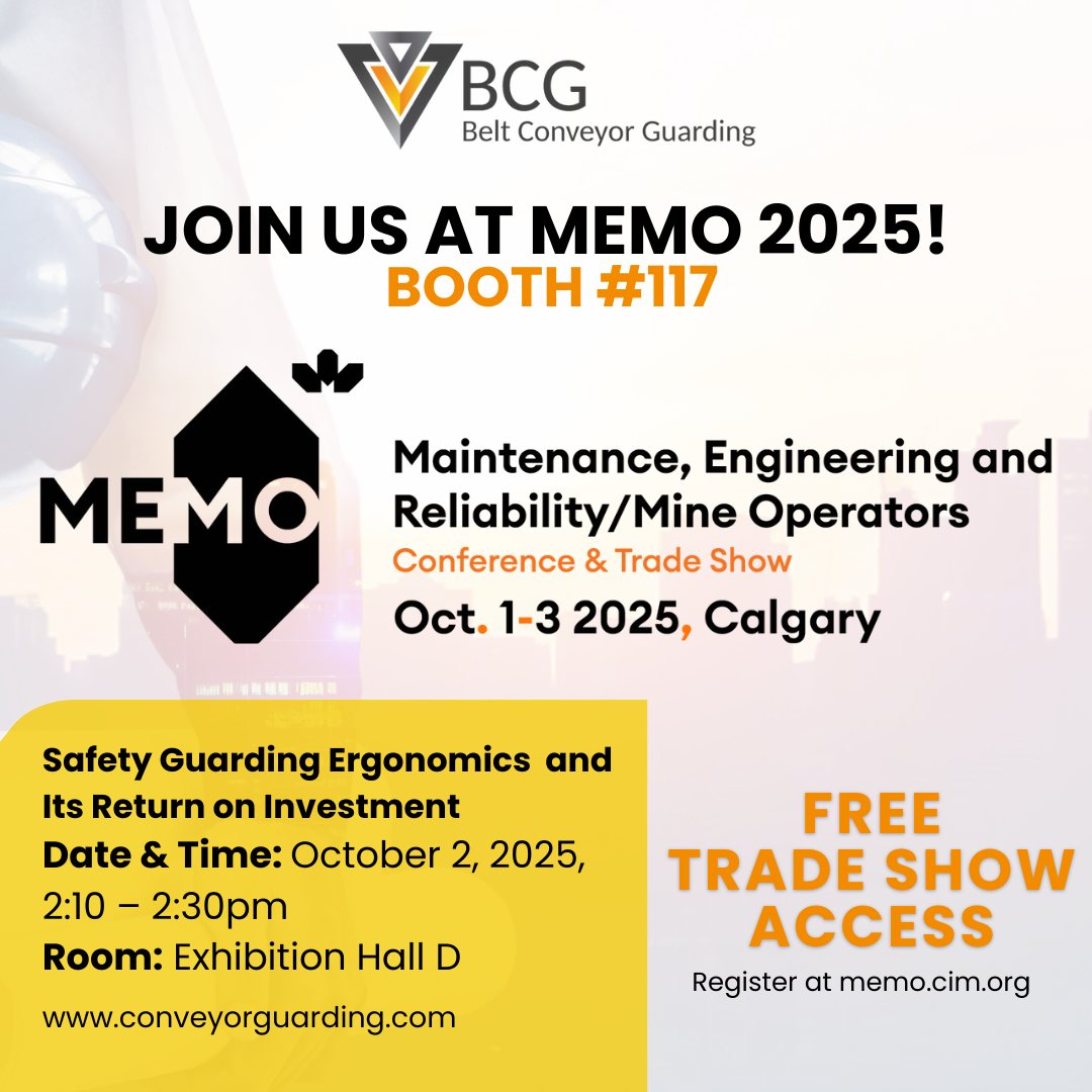 We’re presenting at MEMO 2025 in... - Belt Conveyor Guarding | Facebook