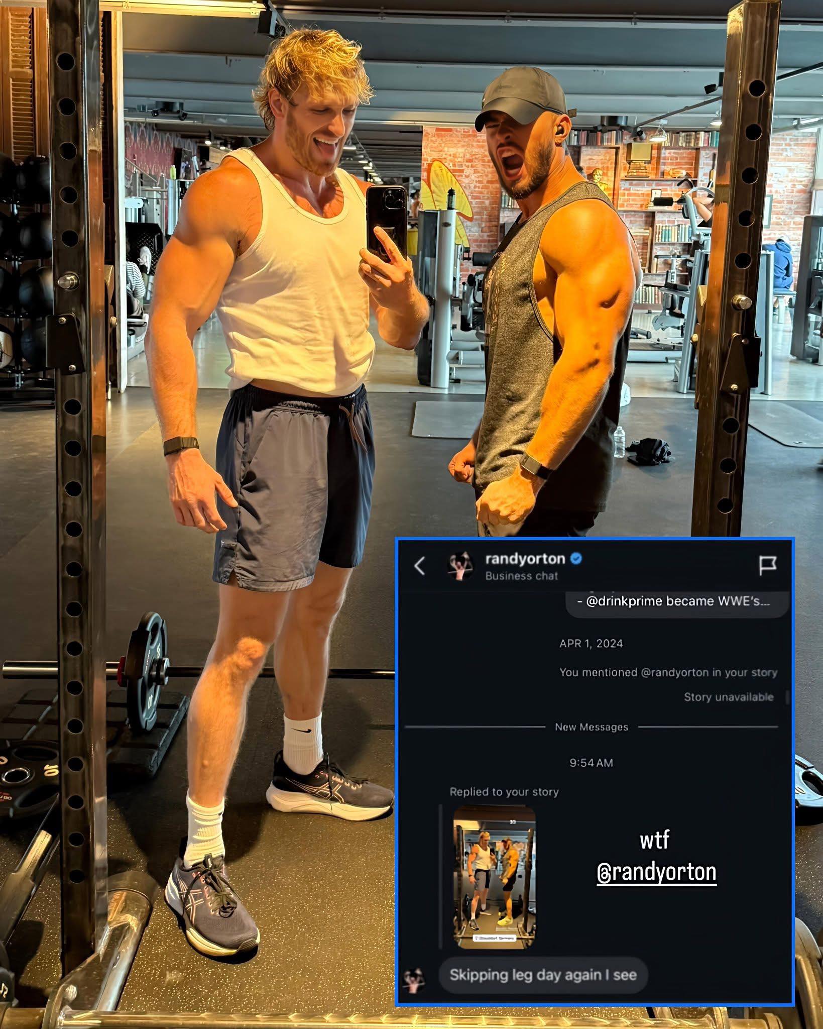 The Meme - Randy Orton told Logan Paul he’s skipping leg day lmao # ...