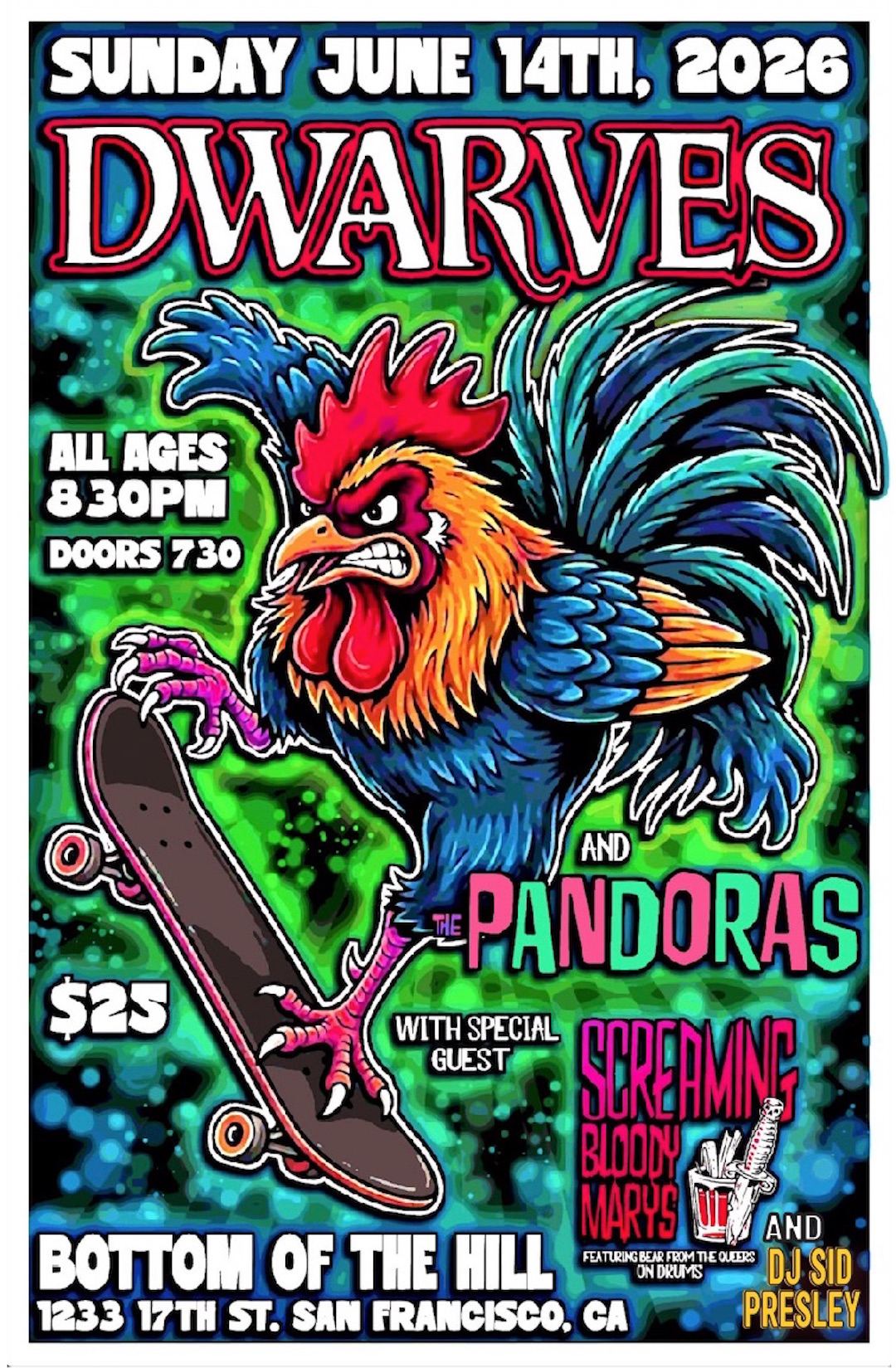 Screaming Bloody Marys — Bottom of the Hill, 2026-06-14