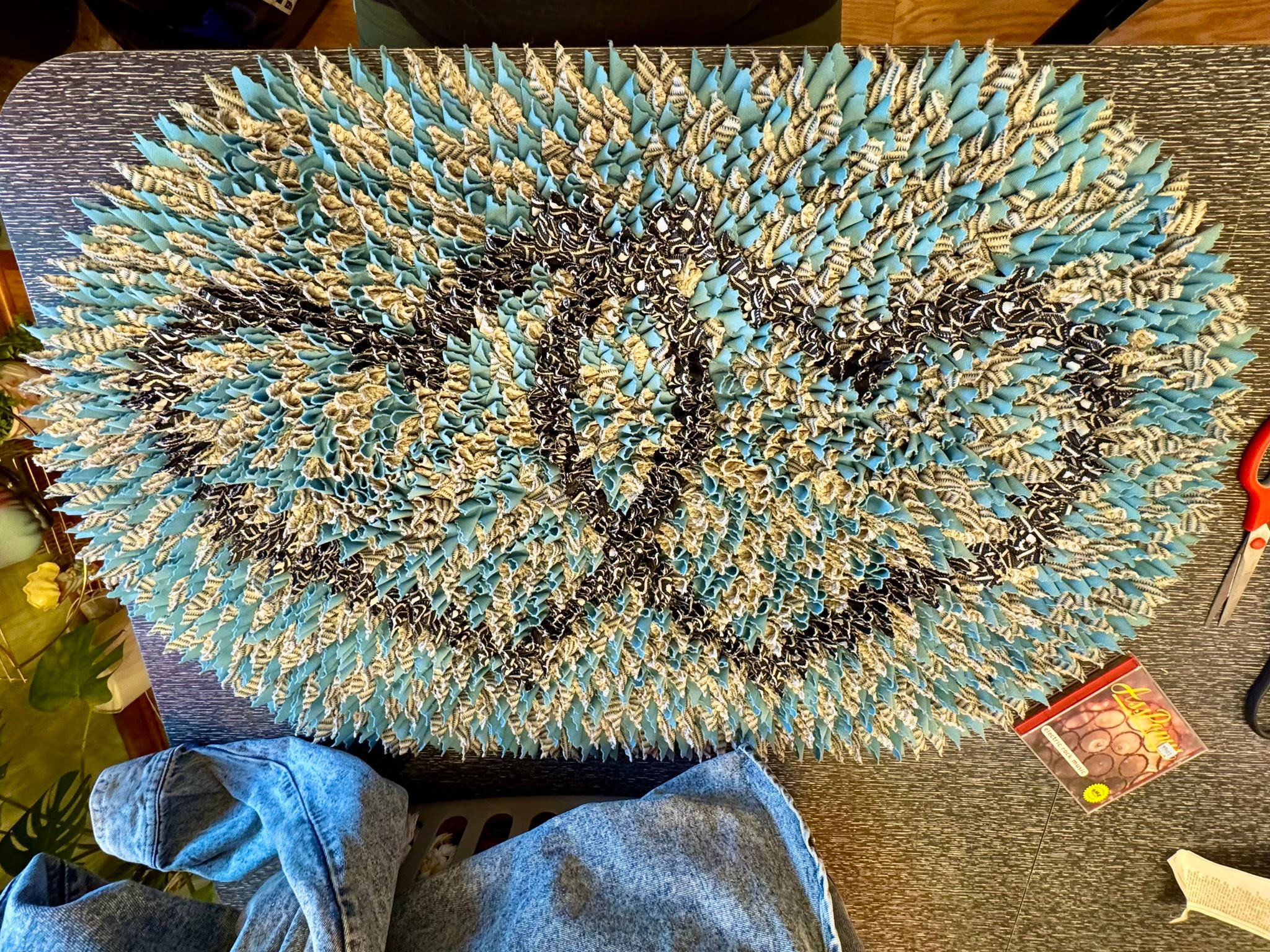 70s べネズエラ製 Teresa Gonzalez ウールラグ・タペストリー A vintage rug/tapestry by the artist “Tere” Teresa Gonzalez, found