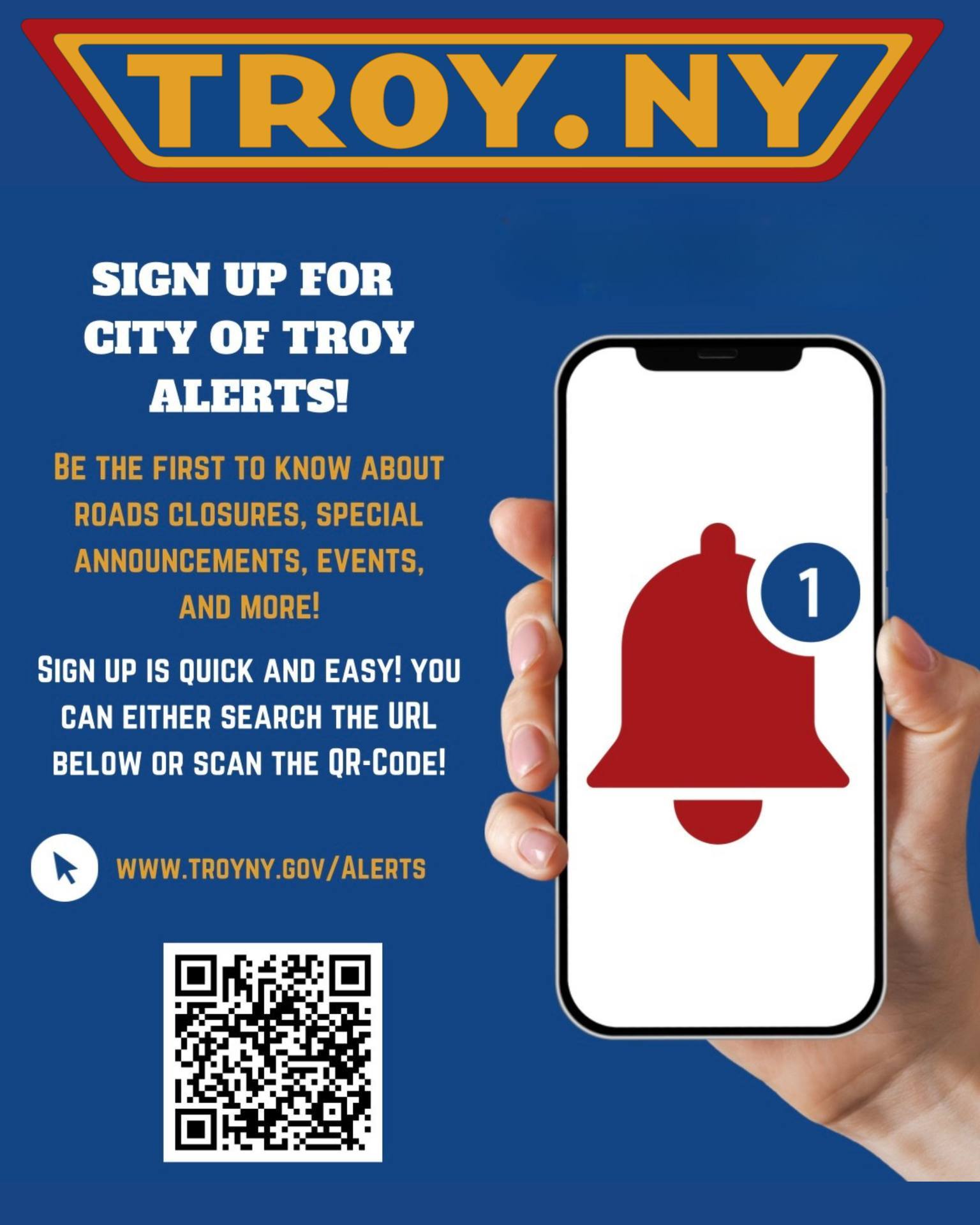 Troy, - Stay in the know, Troy! 🚨📲 Sign up for City Hall Alerts and get ...