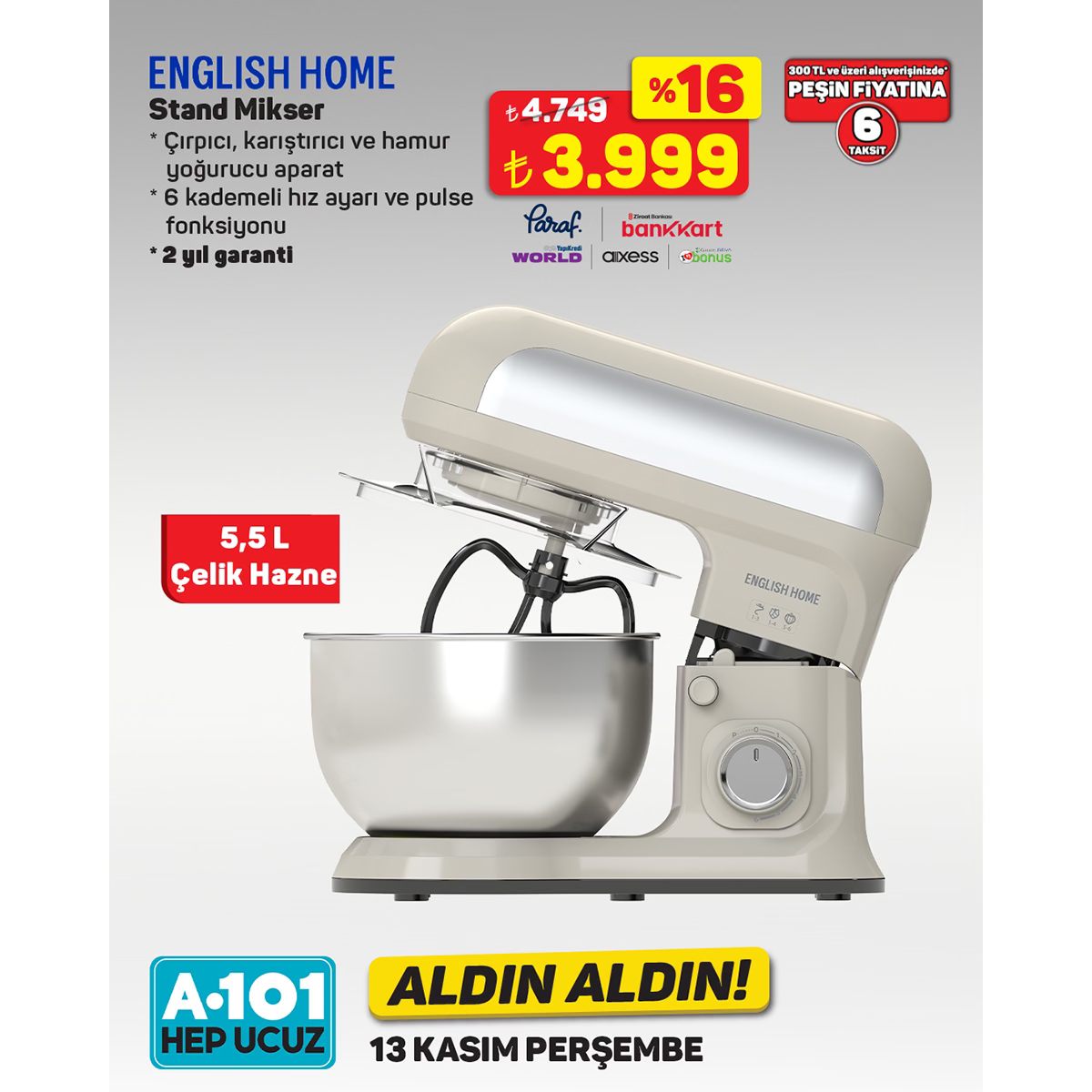 A101'de Aldın Aldın! | Aldın Aldın ürünleri 13 Kasım'dan itibaren