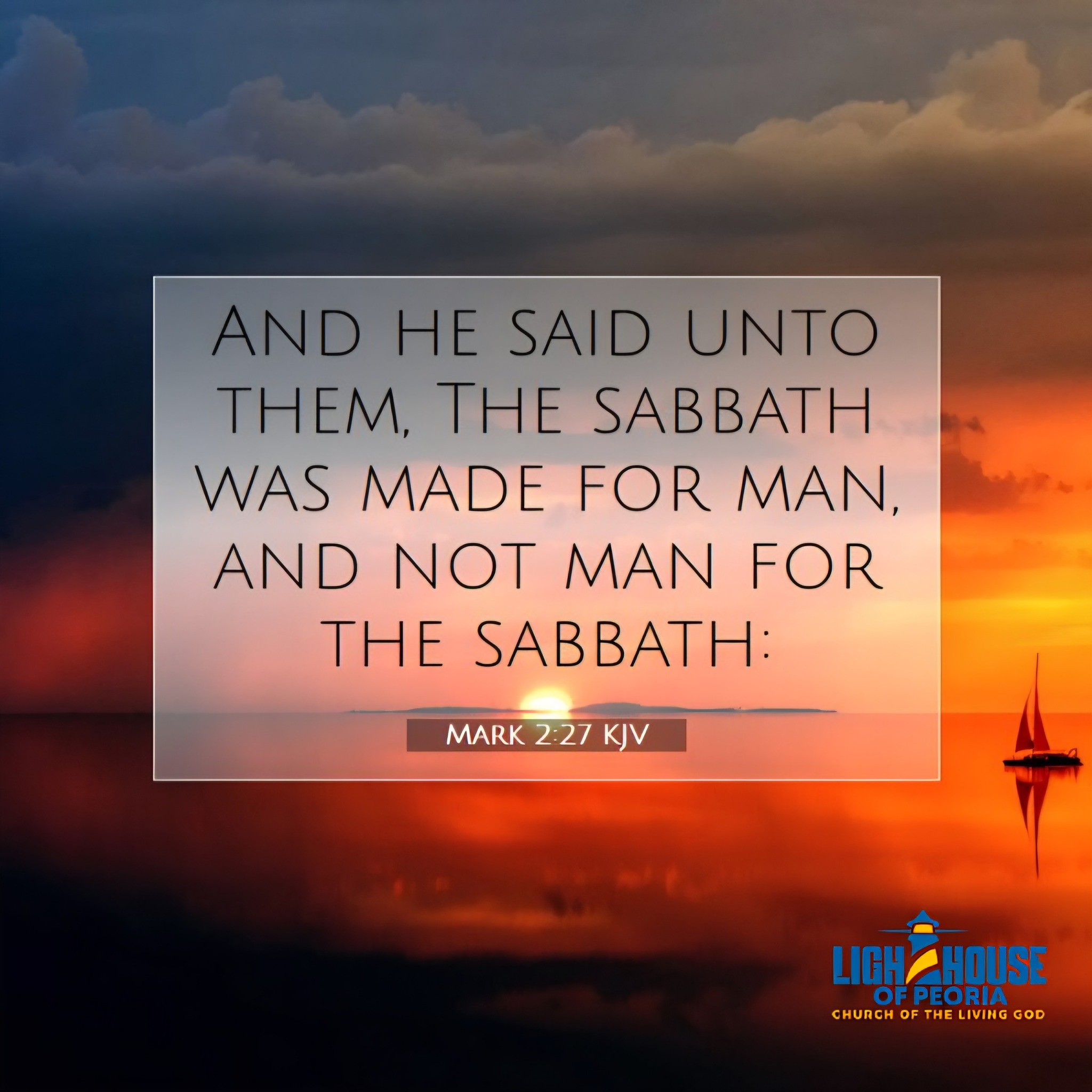 Sabbath was created for... - The Church of the Living God | Facebook